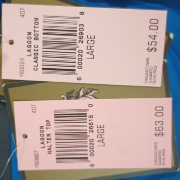 Juicy Couture Bikini Lagoon Halter Top Classic Btm LG NWT - Picture 8 of 8